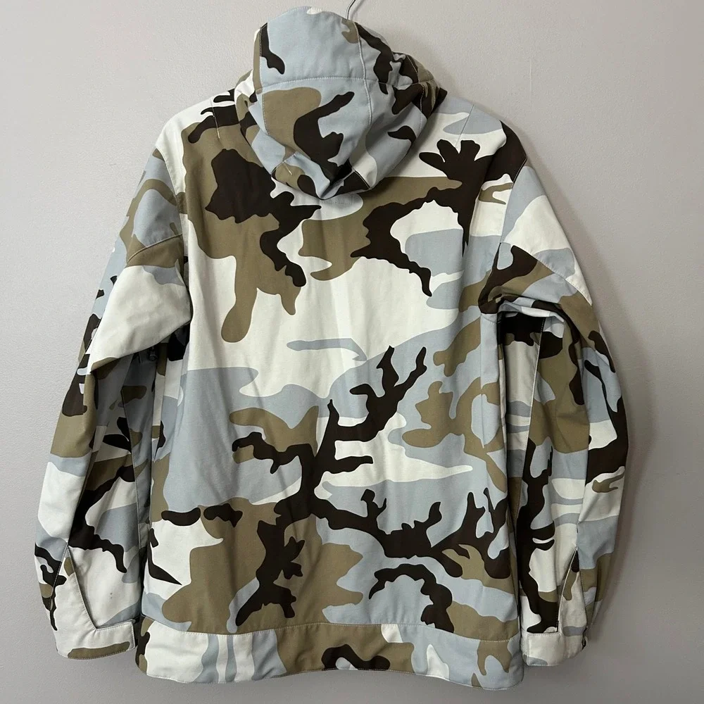 Burton Jacket Mens Small Camo Down‎ Insulated Hooded Snowboard Skiing Outdoors